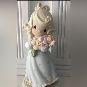 Precious Moments Figurine with Flowers